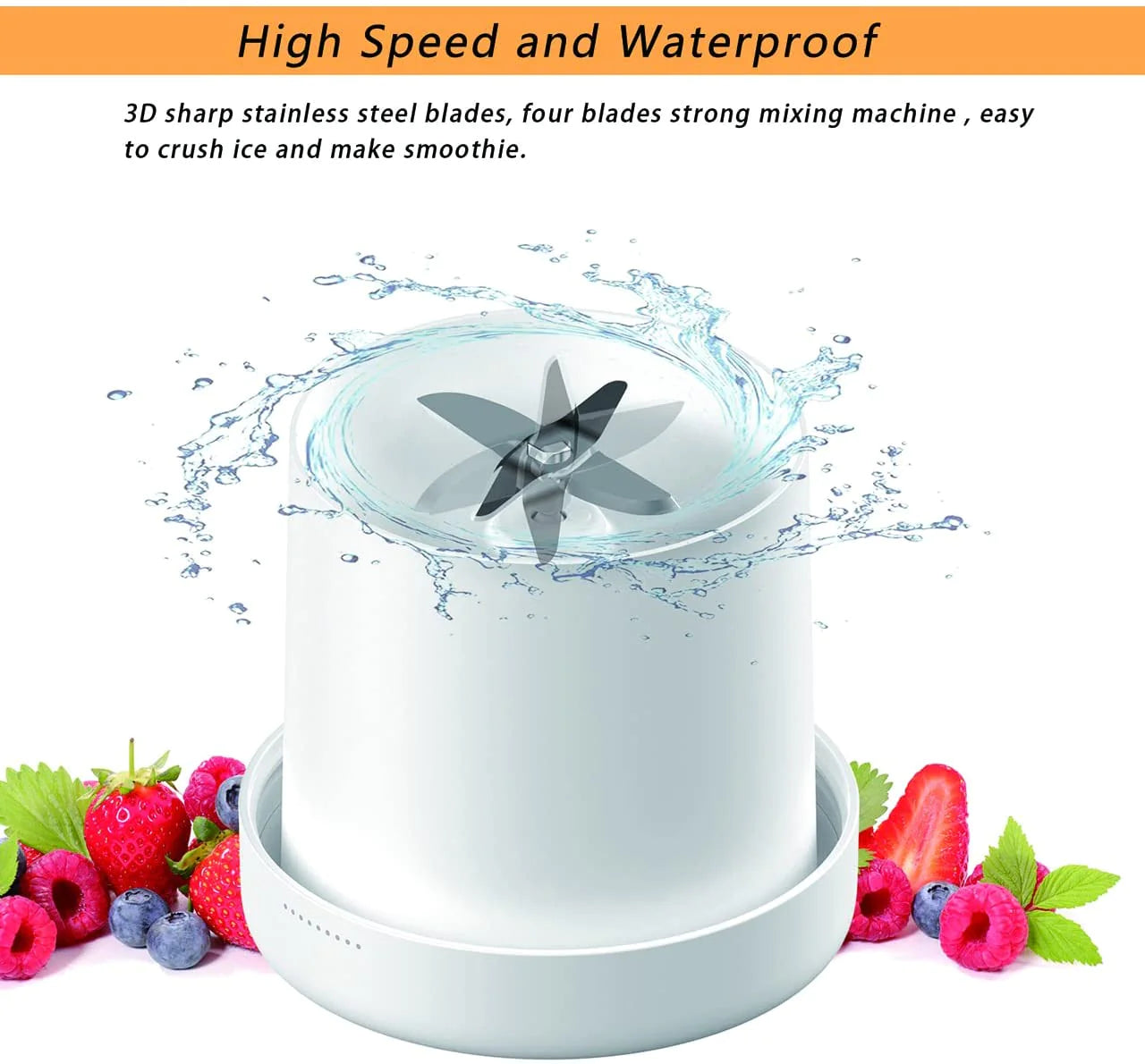 Portable Electric Blender and Citrus Juicer - Wireless Smoothie Maker and Juice Extractor
