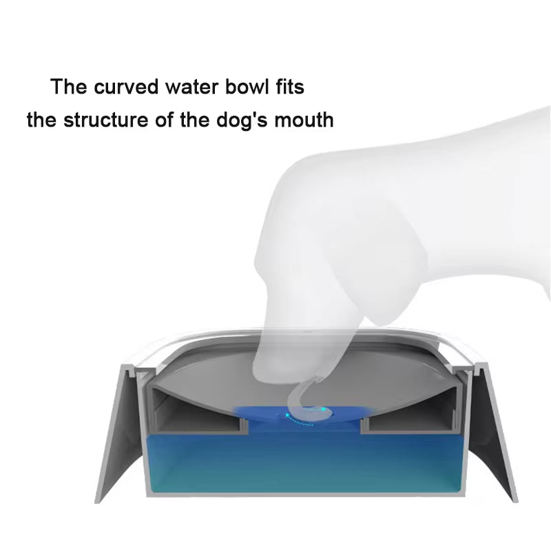 Non-Spill Floating Water Bowl for Dogs and Cats - Anti-Overturn Plastic Dispenser
