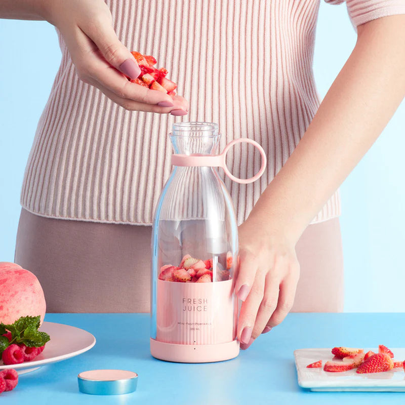 Portable Electric Blender and Citrus Juicer - Wireless Smoothie Maker and Juice Extractor